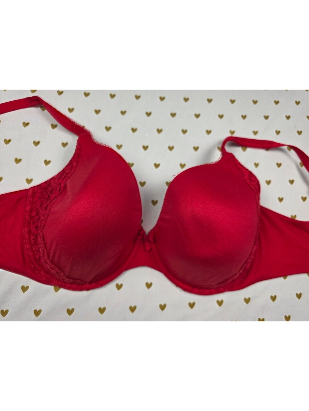 Victorias Secret Red Lined Perfect Coverage Bra 36DDD